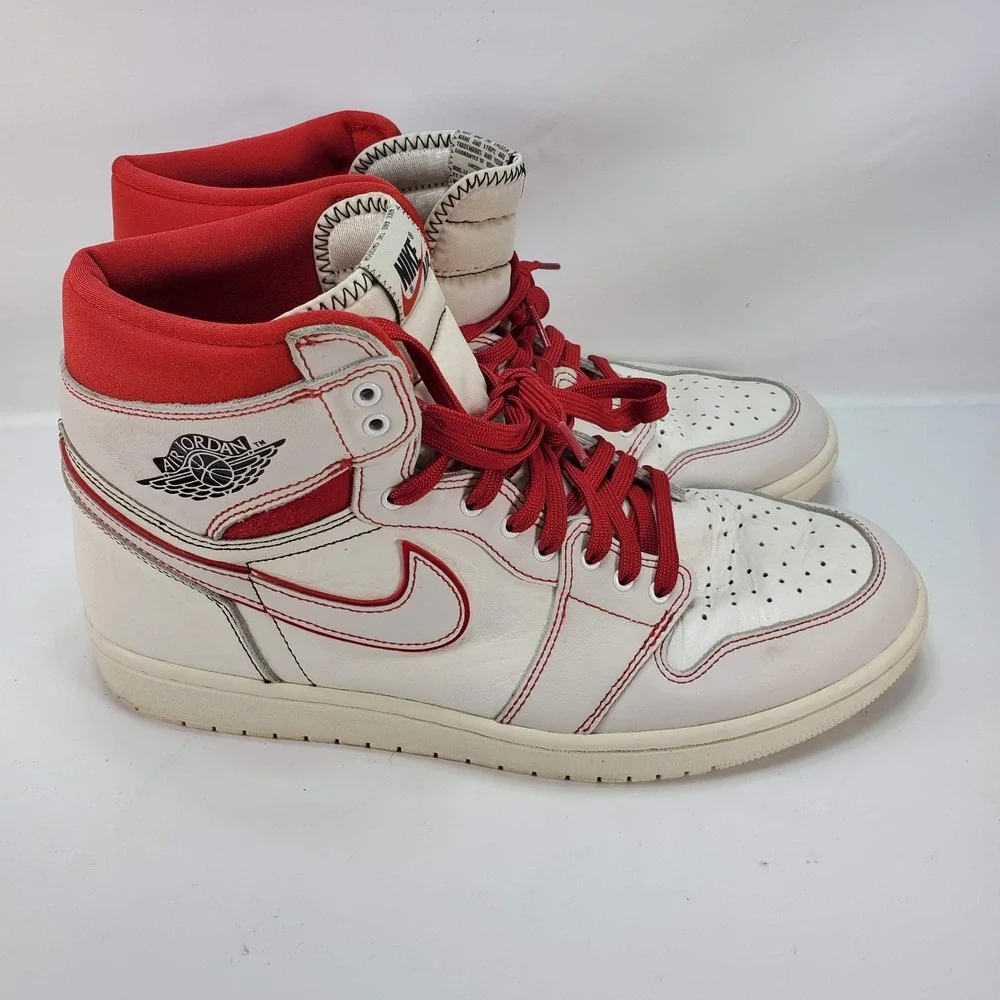 Nike Air Jordan 1 Retro‎ High OG Phantom Gym Red White Size 12 Mens 555088-160